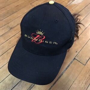 Budweiser 2004 Crown Logo Adjustable Black One Size Baseball Hat‎